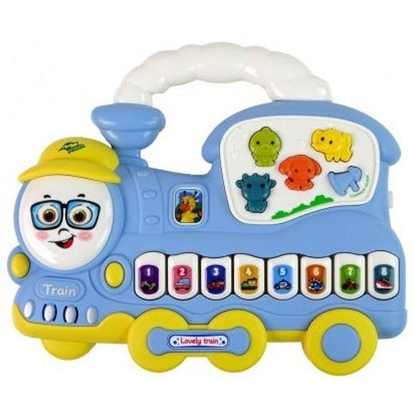 Colorful Musical Train Toy for Toddlers with Lights, Sounds, and Interactive Buttons – Early Learning Toy with Melodies, Engine Sounds, and Fun Activities for Kids (1 Piece, Random Color) - GlowLaa.com