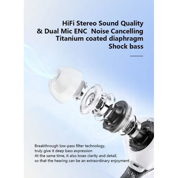 Air 39 Earbuds - Air 39 Transparent Earbuds - Air 39 Original Earbuds - High Quality Sound - Bluetooth 5.3 - Accurate right Left - Super Bass - Super Sound - HD Calling - ENC technology (Random Color)