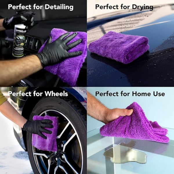 Premium Microfiber Car Cleaning Towel – Super Soft &amp; Scratch-Free - Car Cleaning Towel - GlowLaa.com
