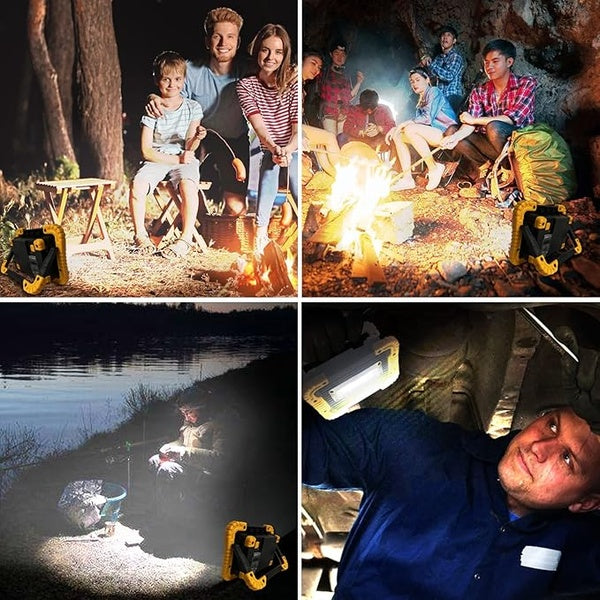 Portable COB LED Floodlight USB Charging Rechargeable Spot Work Outdoor Camping Lamp