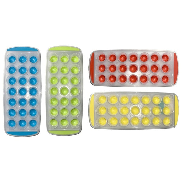 21 Grid Pop Up Ice Cube Tray With Lid Cover  (Random color)