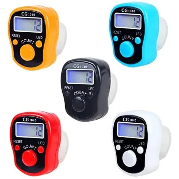 Finger Counter, Digital Tasbeeh, Digital Hand Tally Counter with LED Light (Random Color) - GlowLaa.com