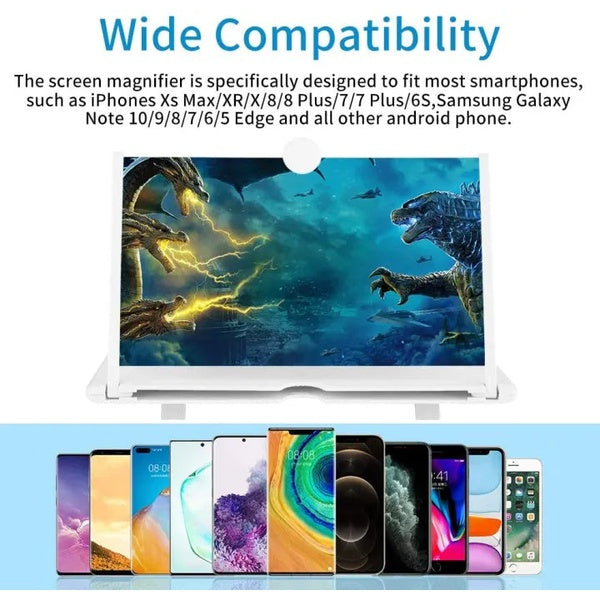 F3 Mobile Screen Magnifier | Enlarged Mobile Screen Amplifier Large Screen Eyes Protection (Random Color) - GlowLaa.com