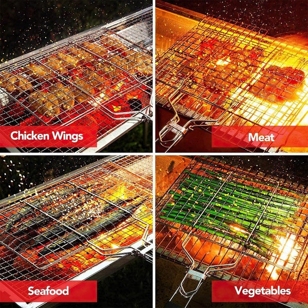 Bbq Stainless Steel Hand Grill (Small Size). - GlowLaa.com