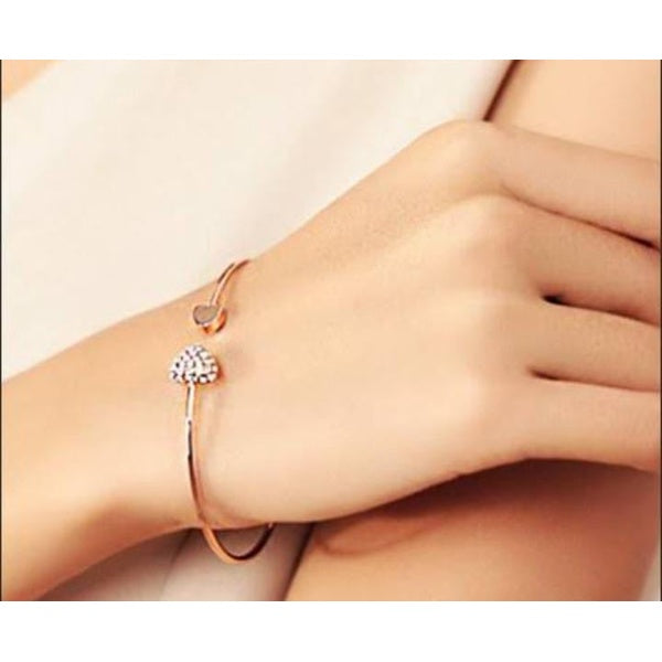 Double Hand love Bracelet Color Rose Gold (Pack of 2) - GlowLaa.com