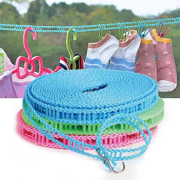 Plastic Cloth Hanging Rope Clothesline - 5 Meters - pack of 1 - GlowLaa.com