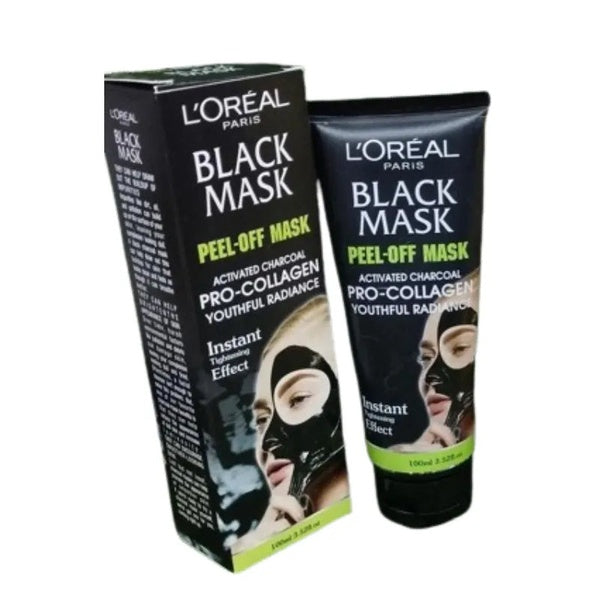 L'Oreal Paris Deep Cleansing Peel-Off Blackhead Remover Face Mask with Collagen – Pore-Minimizing, Purifying Formula for Smooth, Radiant Skin – 100ml Tube for All Skin Types - GlowLaa.com