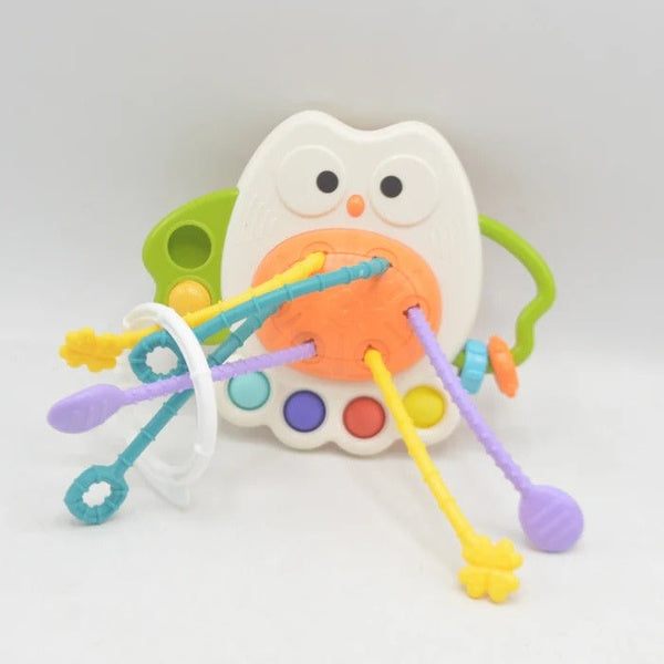 Owl-Themed Fun Squeezing and Pumping Toy – Colorful Sensory Play Toy for Kids with Soft Texture, Hand Grip Exercise, and Stress Relief - GlowLaa.com
