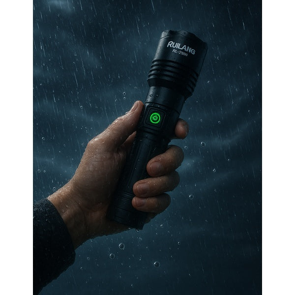 RL-2308 High-Power Rechargeable LED Flashlight – Long Range, Durable &amp; Energy Efficient - GlowLaa.com