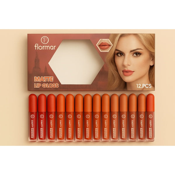 Nude Shades High Pigmented Lipgloss – Set of 6 &amp; 12 Creamy Long-Lasting Glosses | Moisturizing, Smooth Finish &amp; Everyday Wear - Pack Of 6 - GlowLaa.com