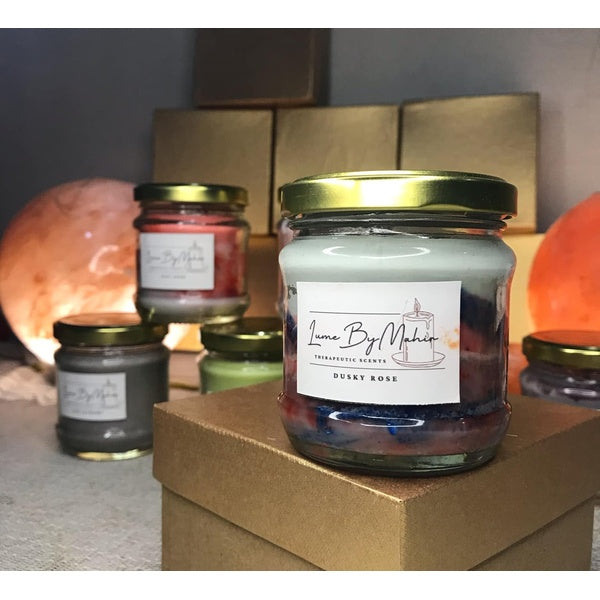 Dusky Rose | The Scent of Love at Dusk – Handmade Luxurious Floral &amp; Musky Soy Wax Candle - 100 gram - GlowLaa.com