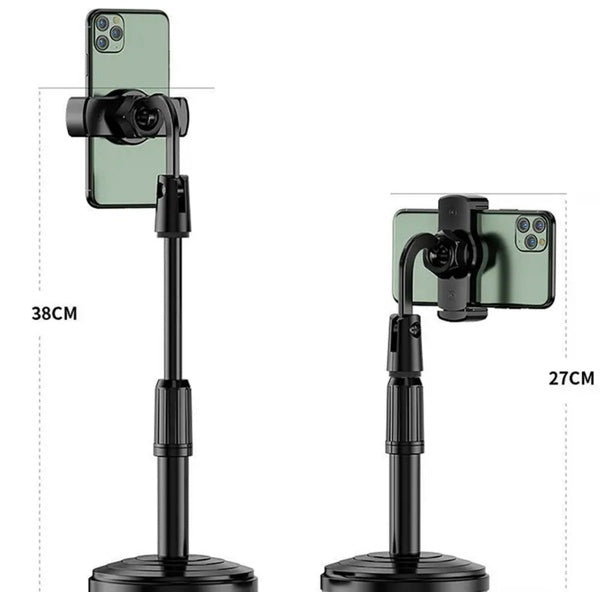 Multifunction Mobile Tripod Stand Mini Tripod Stand Mobile Holder Adjustable Height &amp; Angle Phone Holder - GlowLaa.com