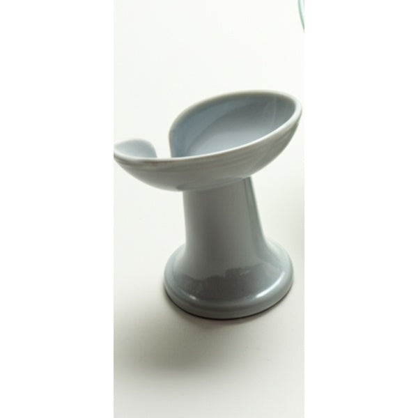 Ceramic Soap Holder with Drain – Elevated Design Bathroom Sink Dish for Bar Soaps - Grey - GlowLaa.com