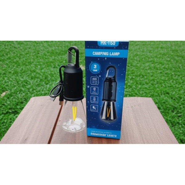 Camping Rechargeable LED Bulb with Type-C Charging Cable | Portable Hanging Light for Outdoor Adventures, Hiking, Emergency &amp; Tent Lighting | Long-Lasting Battery, Bright Illumination &amp; Compact Design