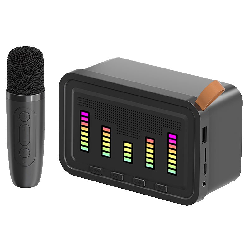 Portable Bluetooth Karaoke Outdoor Speaker System with Wireless Microphone (Random Color)