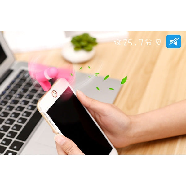 Summer Hot 2 in 1 Mini USB Fan Portable Fan for Mobile Phone Computer , Power bank Air Cooling Fan Android   (random color) - Micro USB Fan - GlowLaa.com
