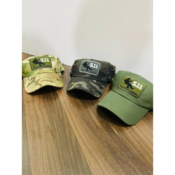 5.11 Tactical Series Camouflage &amp; Military Style Adjustable Caps - Unisex Outdoor Gear - BLACK