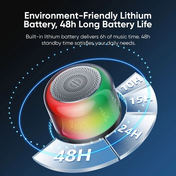 JOYROOM JR-ML03 Transparent RGB Wireless Speaker - GlowLaa.com