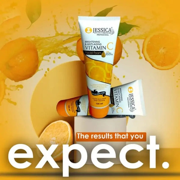 Jessica Anti Aging Vitamin C Facial Foam Face Wash - GlowLaa.com
