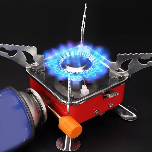 Camping Stoves Folding Outdoor Gas Stove Card Type Palm Square furnace - GlowLaa.com