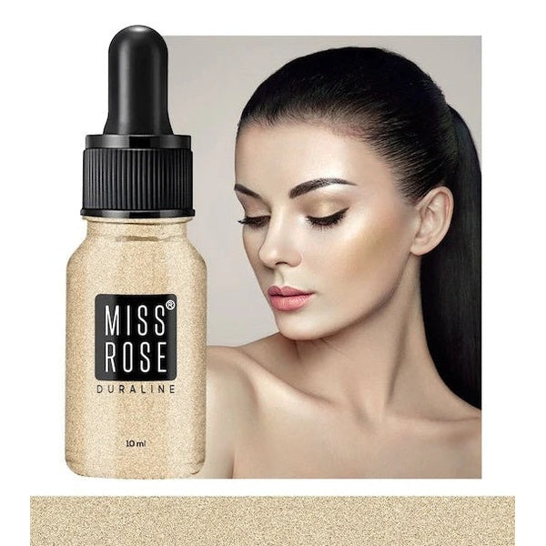 1 Piece Miss Rose High Beam Liquid Highlighter – Radiance in Every Drop! 10ml - Silver