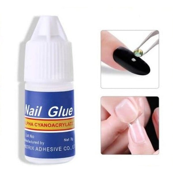 Pack of 5 – Strong Nail Glue for Nail Art, Decorations &amp; Artificial Nails – Quick-Drying Adhesive for Press-Ons, Nail Tips, Rhinestones &amp; DIY Manicure - GlowLaa.com