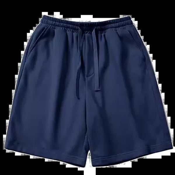 Men’s Navy Blue Jersey Shorts – Comfortable Casual Wear - M - GlowLaa.com