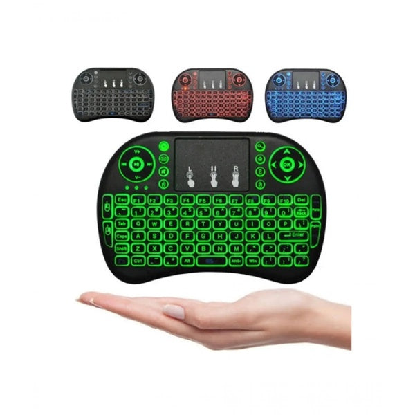 Mini TouchPad RF 500 Wireless With 3 Colour Backlit Keyboard Mouse (random color) - GlowLaa.com