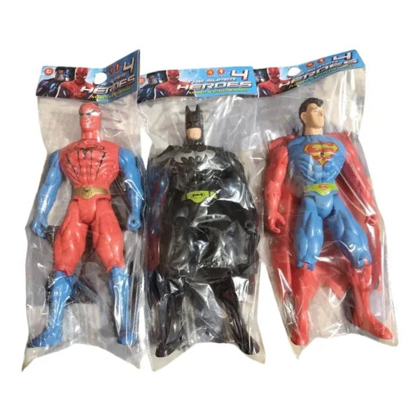 3-Piece Superhero Action Figure Set – Superman, Spiderman &amp; Batman Collectible Toy Figures for Kids – Durable, Poseable &amp; Fun for Imaginative Play, Collecting &amp; Gifting
