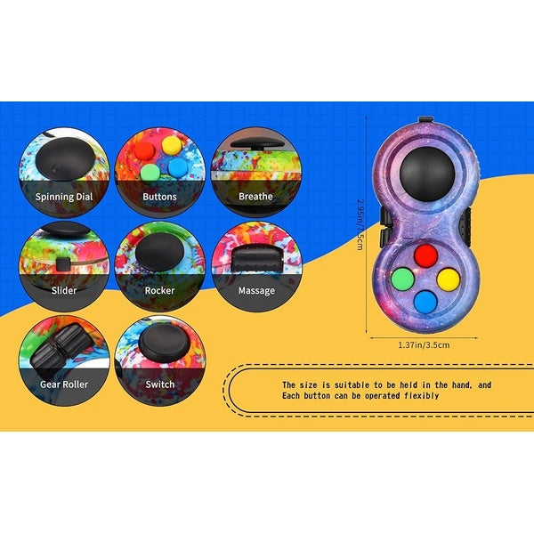 Fidget Pad Retro Classic Fidget Controller Handheld Fidget Game Controller Fun Fidget Pad Packs Classic Fidget Toys - Random Color &amp; Design - GlowLaa.com