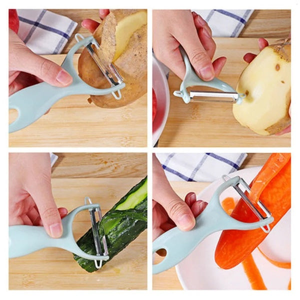 Colorful Plastic Handle Stainless Steel Vegetable Peeler - Sharp Blade for Effortless Peeling - Vegetable Peeler - GlowLaa.com