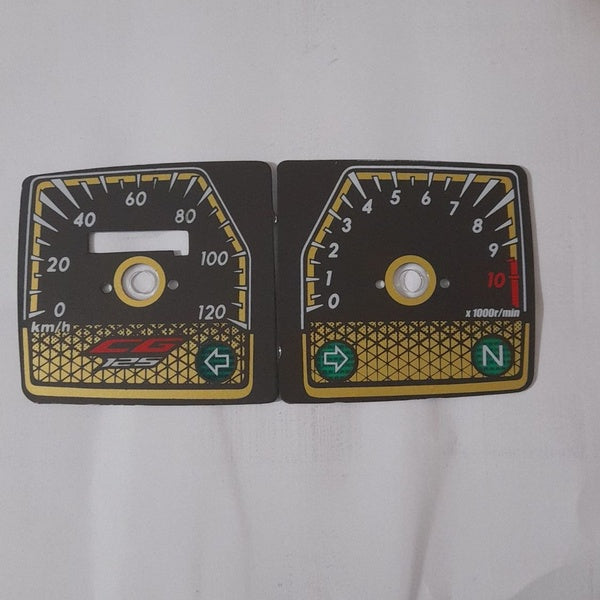 Speedometer Dial Plate For Gold Edition 125cc Motorcycle | Dial Plate for 125cc Bikes - GlowLaa.com