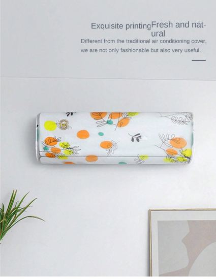 Air Conditioner Dust Cover Wall Mounted Indoor Hanging Dustproof Protective Cover (Random Print) 1 ton
