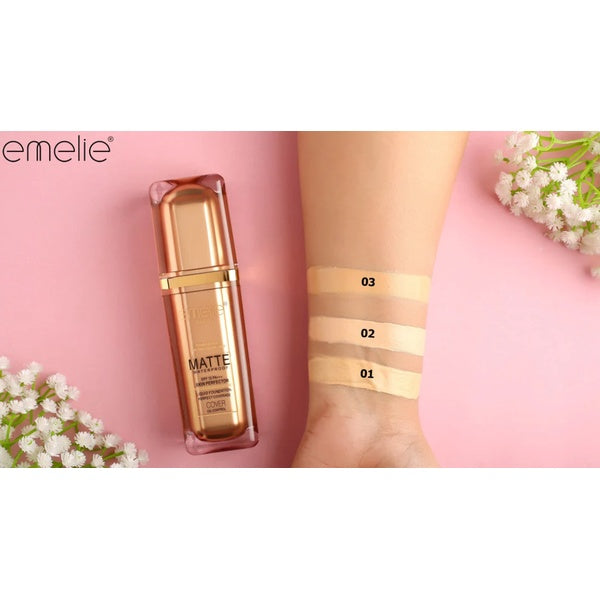 Emelie Matte WaterProof Skin Perfector Foundation - 1