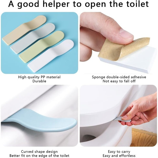Pack of 03 Toilet Seat Lifter Handle for Home, Office, Hotel (Random Color) - GlowLaa.com