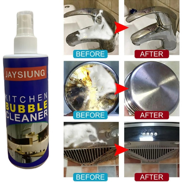 Kitchen Bubble Grease Cleaner 250ML | Dirt Grease dust cleaner for car, kitchen, home - GlowLaa.com
