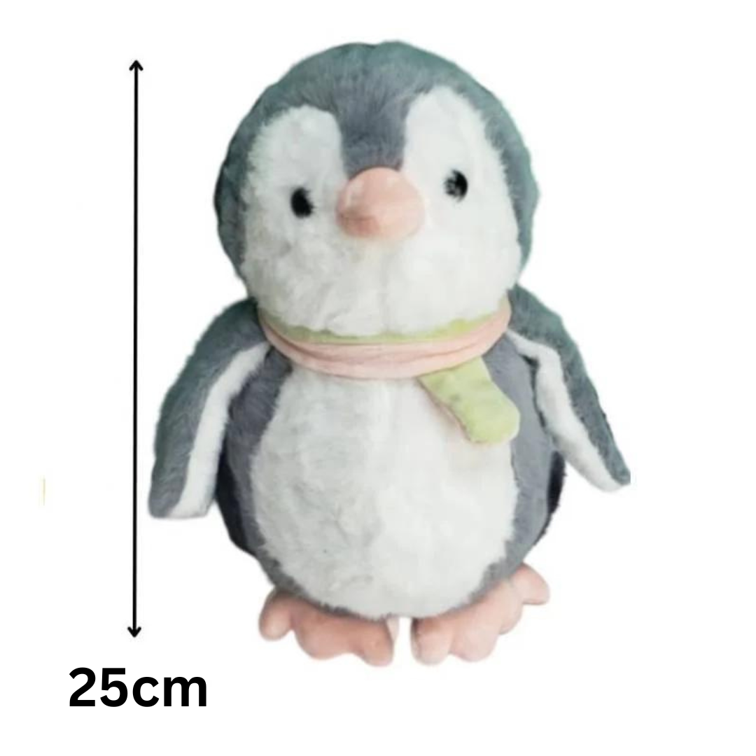 Scarf Penguin Plush Figure | Fluffy &amp; Soft Stuffed Animal Penguin Plush Toy For Kids - 25 CM