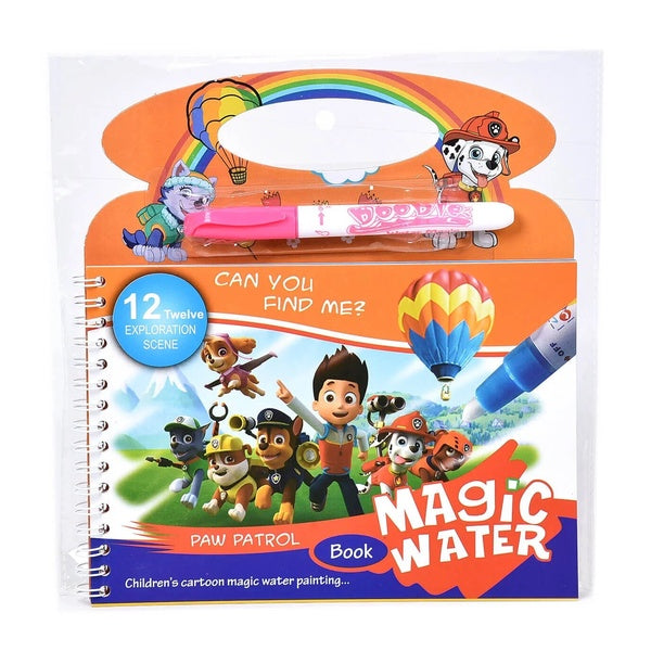 Magic Coloring Book with Water Pen(Number of pages 4)random color - GlowLaa.com