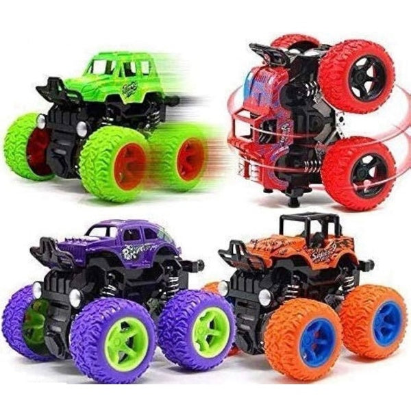 Monster Truck Toys Friction Push &amp; Go High Speed Friction Vehicles for Kids - GlowLaa.com