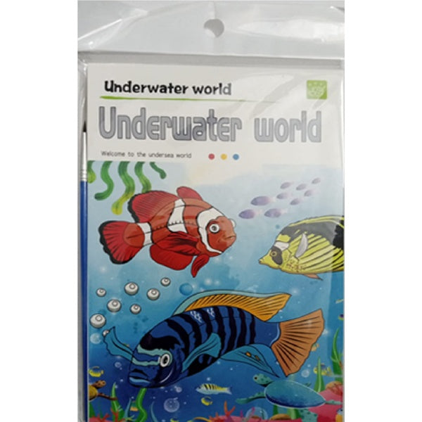 1 Book Magic Drawing Doodle Water Color Painting Book 12 Pages With 1pcs Brush - transportation