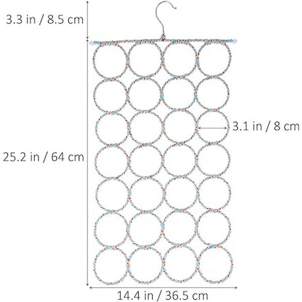 28 Holes Scarf Hanger  / Tie Hanger / Belt Hanger Organizer
