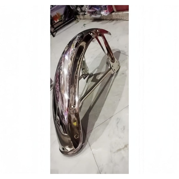 Front Cut Mudguard for 70cc and 125cc cafe racer bikes | Chrome Mudguard metal quality - GlowLaa.com