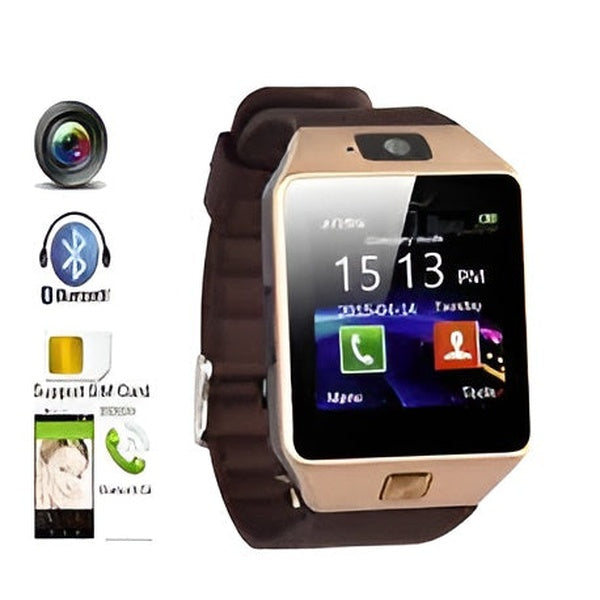 DZ09 Bluetooth Smartwatch,Touchscreen Wrist Smart Phone Watch Sports Fitness Tracker with SIM SD Card Slot Camera (black) - GlowLaa.com