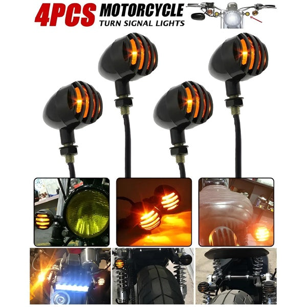 Pack of 4 grill indicators yellow led for bikes - GlowLaa.com