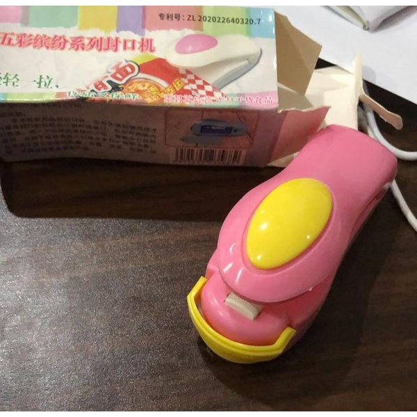 Mini Portable Food Bag Sealing Machine Food Packaging Plastic Bag Sealer ( Random Color ) - GlowLaa.com