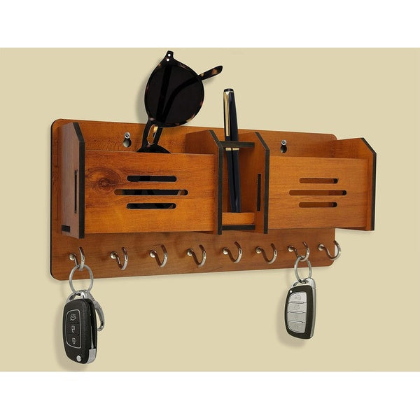Multipurpose Design Wooden Key Holder I  Home Decoration Items I Wall Decoration Items For Shop Wall Hanging For Keys - GlowLaa.com