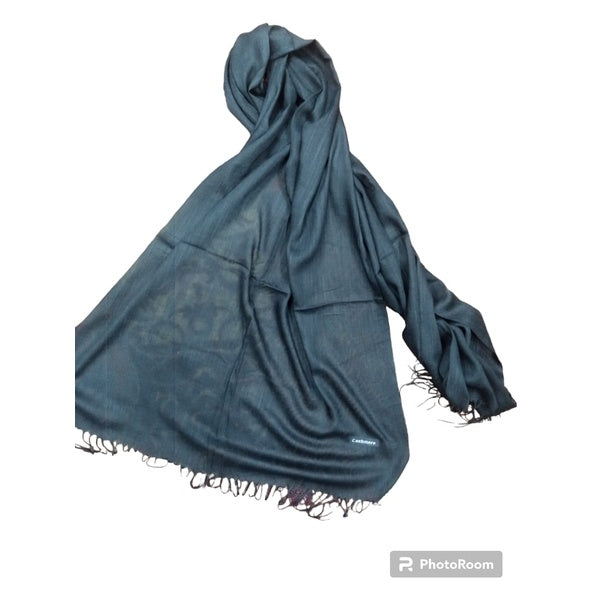 Cashmere plean scarf - Black - GlowLaa.com