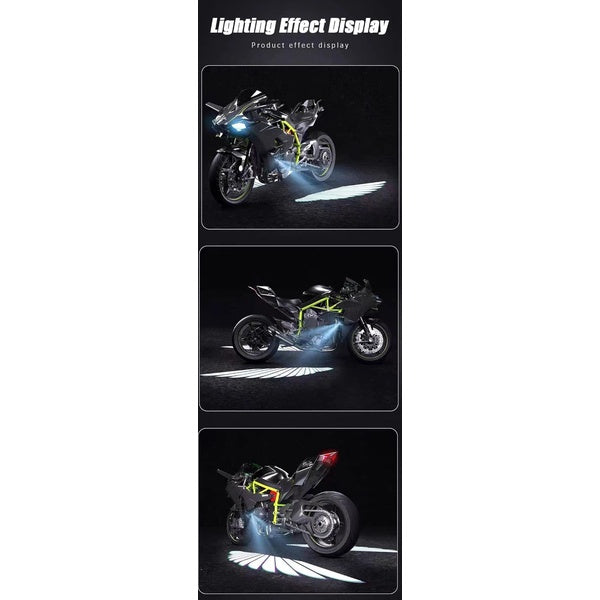 Bluetooth control angel wing light multicolor for all bikes and car uneversa