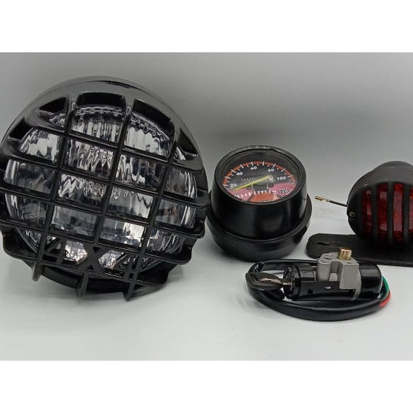 Cafe racer style package for motorcycle universal Head light  Back light Meter Alter switch