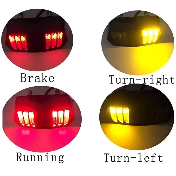 Universal Motorbike Back Light With Indicator DRL Audi Style